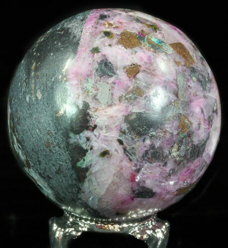 Polished Cobaltoan Calcite Sphere - Congo #63895